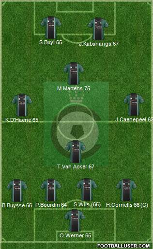 KSV Cercle Brugge 4-4-2 football formation