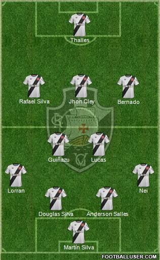 CR Vasco da Gama 4-2-3-1 football formation