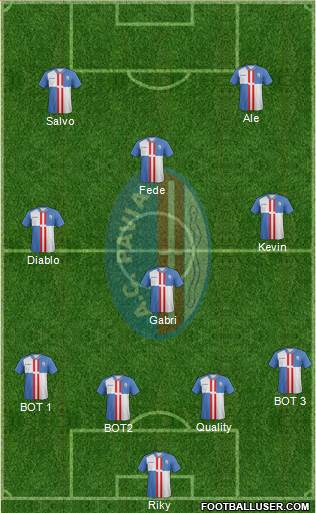 Pavia 4-3-1-2 football formation