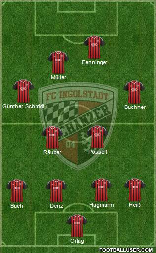FC Ingolstadt 04 4-4-1-1 football formation