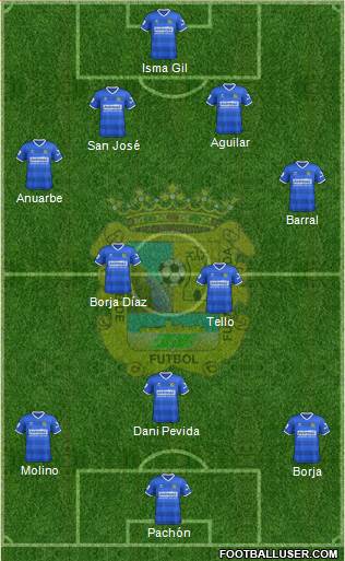 C.F. Fuenlabrada 4-3-2-1 football formation