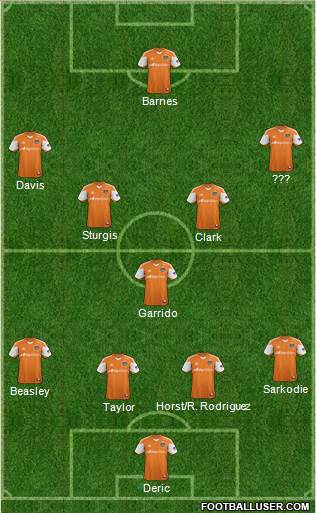 Houston Dynamo 4-1-4-1 football formation