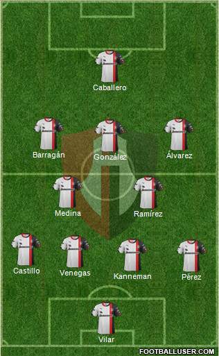 Club Deportivo Atlas 4-3-2-1 football formation