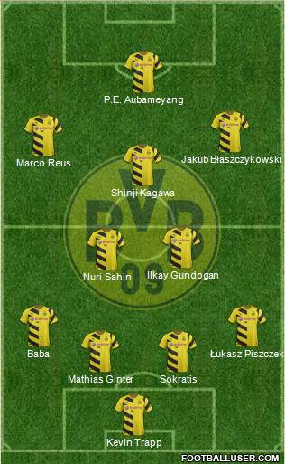 Borussia Dortmund 4-2-3-1 football formation