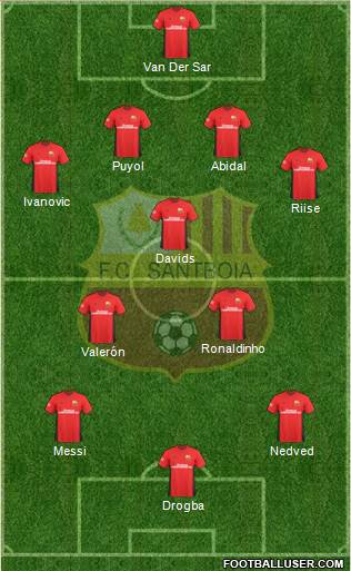 F.C. Santboiá 3-5-1-1 football formation