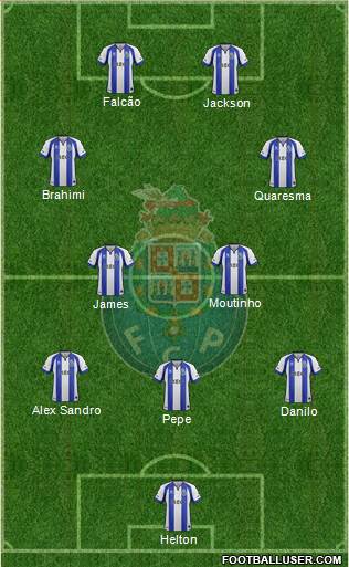 Futebol Clube do Porto - SAD 3-5-1-1 football formation