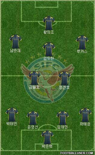 Seongnam Ilhwa Chunma 5-4-1 football formation