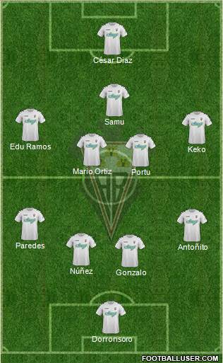 Albacete B., S.A.D. 4-4-1-1 football formation