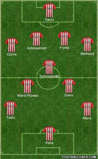 Southampton 3-5-2 football formation