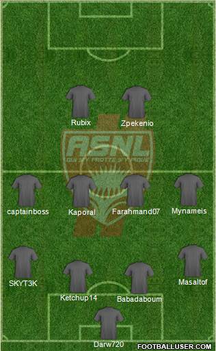 A.S. Nancy Lorraine 4-4-2 football formation