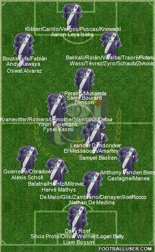 RSC Anderlecht 4-2-3-1 football formation