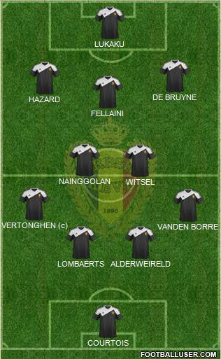 Belgium 4-2-3-1 football formation