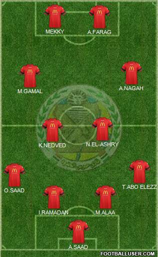 Haras El-Hodoud 4-4-2 football formation