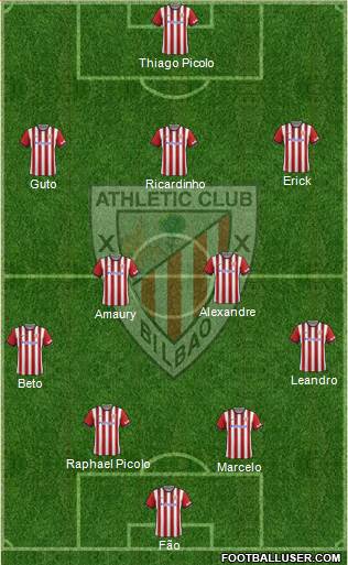 Athletic Club 4-2-3-1 football formation