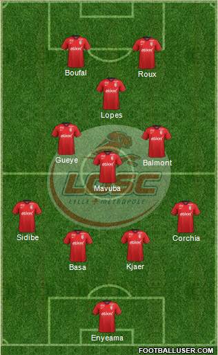 LOSC Lille Métropole 4-2-3-1 football formation