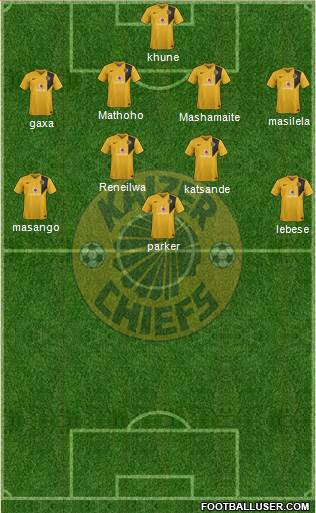 Kaizer Chiefs 4-2-3-1 football formation