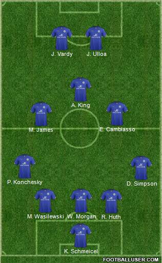 Leicester City 4-2-3-1 football formation