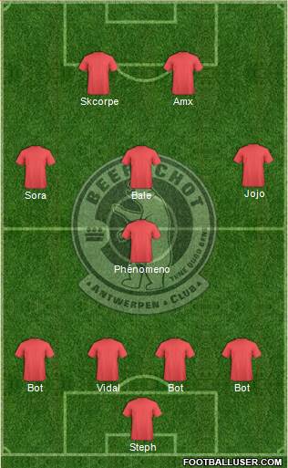 G. Beerschot Antwerpen 4-2-3-1 football formation