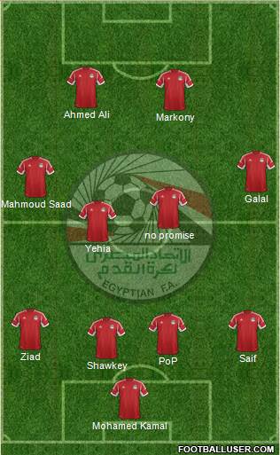 Egypt 4-2-2-2 football formation
