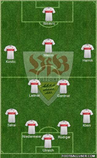 VfB Stuttgart 3-5-1-1 football formation