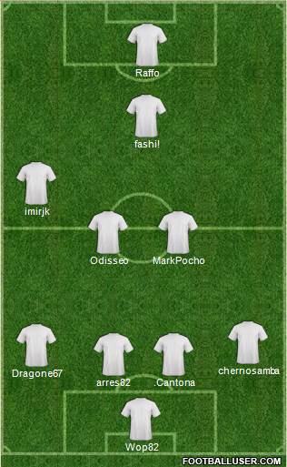 Dream Team 4-4-1-1 football formation