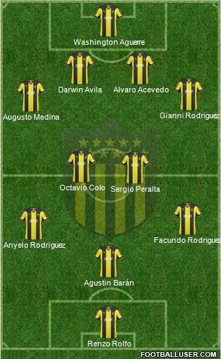 Club Atlético Peñarol 4-4-1-1 football formation