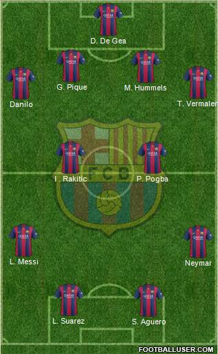 F.C. Barcelona 4-2-2-2 football formation