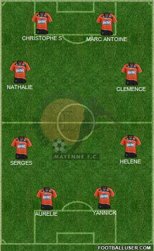 Stade Lavallois Mayenne FC 4-5-1 football formation