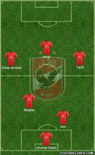 Al-Ahly Sporting Club 4-3-2-1 football formation