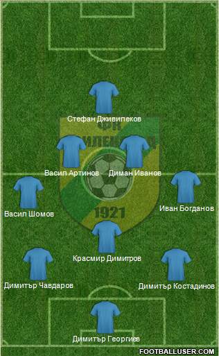 Svilengrad 1921 (Svilengrad) 3-4-2-1 football formation
