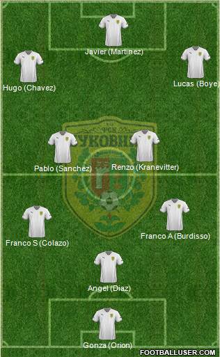 Bukovyna Chernivtsi 4-2-3-1 football formation