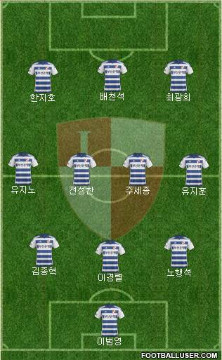 Busan I'PARK 3-4-3 football formation