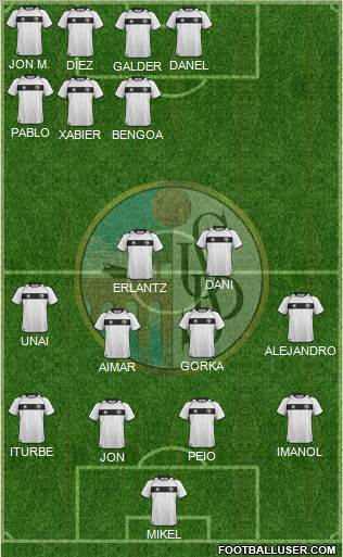 U.D. Salamanca S.A.D. 4-4-2 football formation