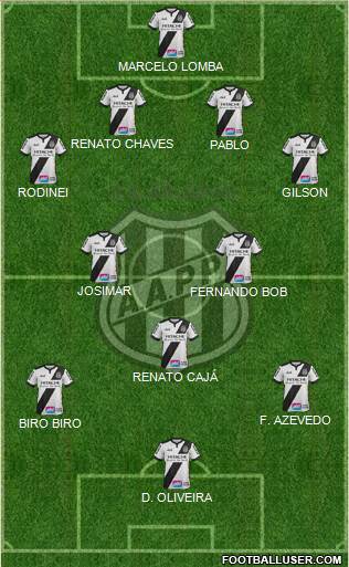 AA Ponte Preta 4-3-3 football formation