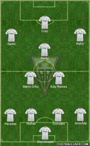 Albacete B., S.A.D. 4-3-2-1 football formation