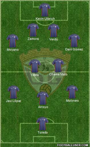 C.D. Guadalajara 4-3-2-1 football formation