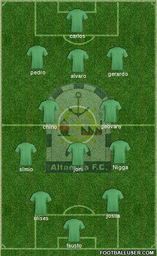 Club Altamira F.C. 5-4-1 football formation