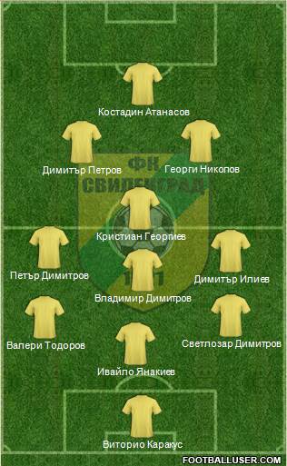 Svilengrad 1921 (Svilengrad) 4-1-3-2 football formation