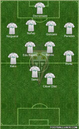 Albacete B., S.A.D. 4-3-1-2 football formation