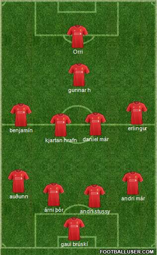 Liverpool 4-4-1-1 football formation