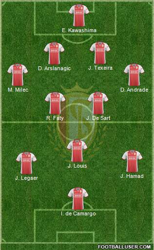 R Standard de Liège 4-2-3-1 football formation