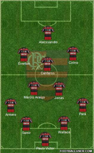 CR Flamengo 4-2-3-1 football formation