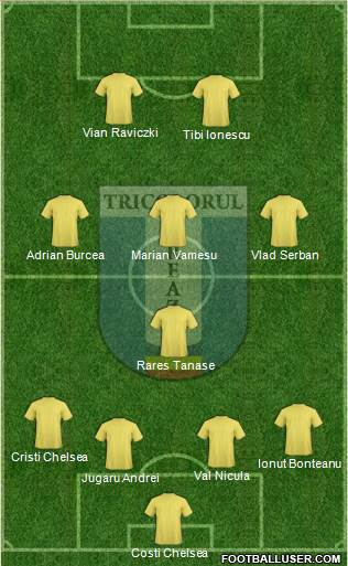 Tricolorul Breaza 4-1-3-2 football formation
