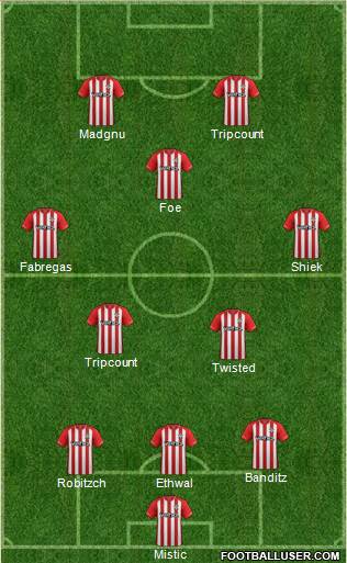 Southampton 4-1-2-3 football formation