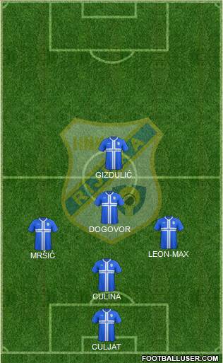 HNK Rijeka 4-2-2-2 football formation