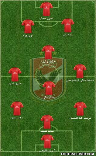 Al-Ahly Sporting Club 4-1-2-3 football formation