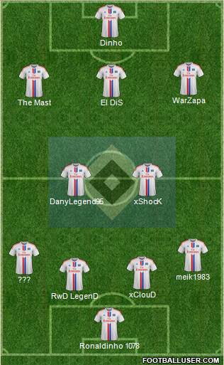 Hamburger SV 4-2-3-1 football formation