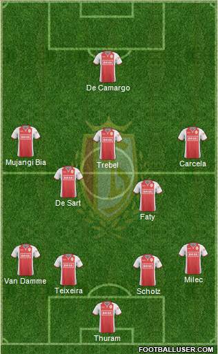 R Standard de Liège 4-2-3-1 football formation