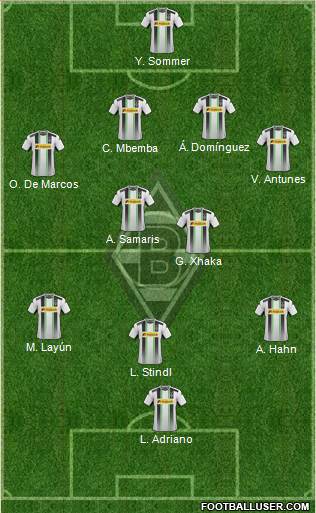 Borussia Mönchengladbach 4-2-3-1 football formation