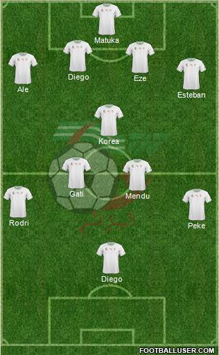 Algeria 4-1-4-1 football formation